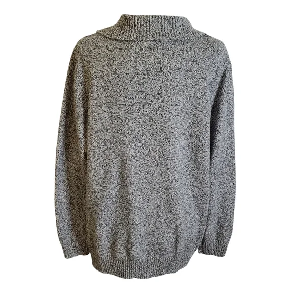 Karen Scott Sweater Womens 2X Pullover 1/4 Zip‎ Gray White Warm Layer Warm XXL - Picture 2 of 13